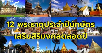 12 พระธาตุประจำปีนักษัตร เสริมสิริมงคลตลอดปี